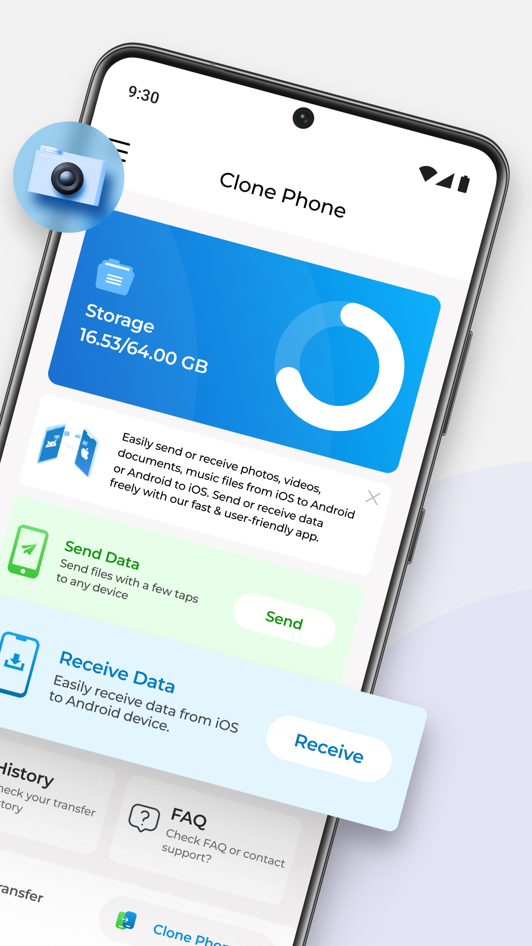 اسکرین شات 2 برنامه Clone Phone - Phone Switch