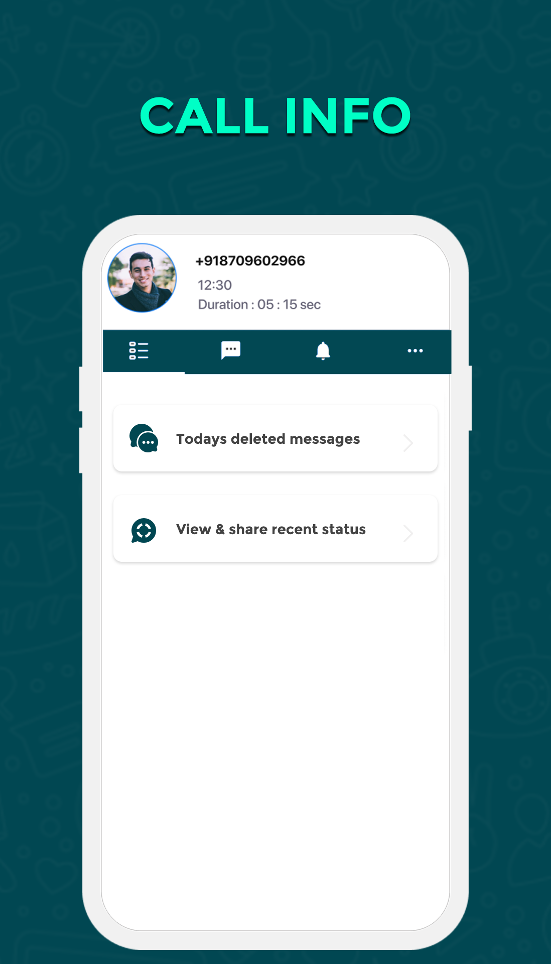 اسکرین شات 4 برنامه WhatsRemoved -Message Recovery