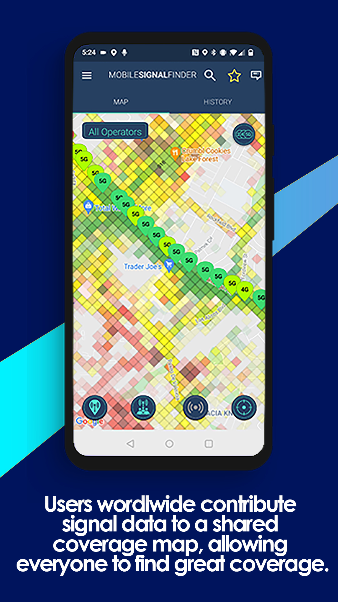 اسکرین شات 2 برنامه Mobile Signal Finder