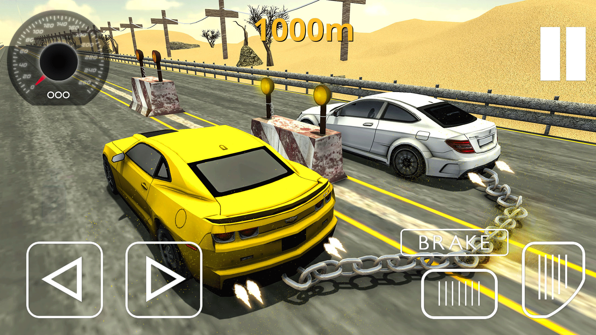 اسکرین شات 2 بازی Chained Cars Impossible Stunts