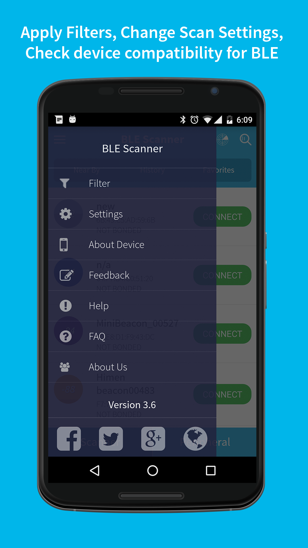 اسکرین شات 3 برنامه BLE Scanner (Connect & Notify)