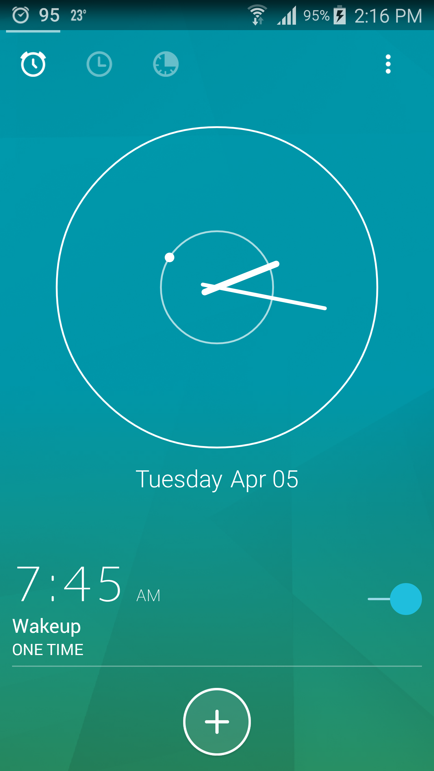 اسکرین شات 1 برنامه Next Alarm Clock