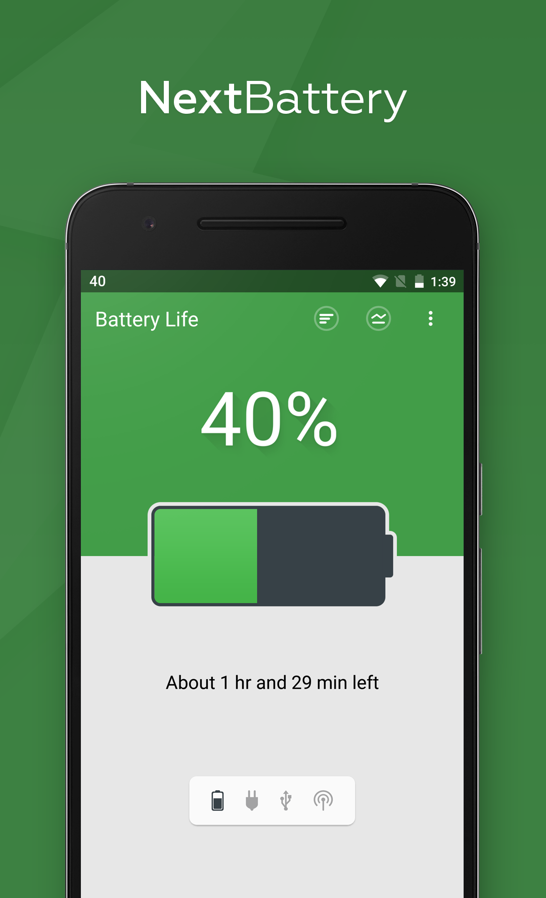 اسکرین شات 1 برنامه Next Battery