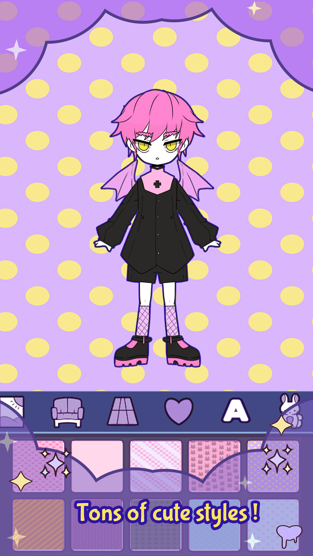 اسکرین شات 1 بازی BatDoll monster boy maker game