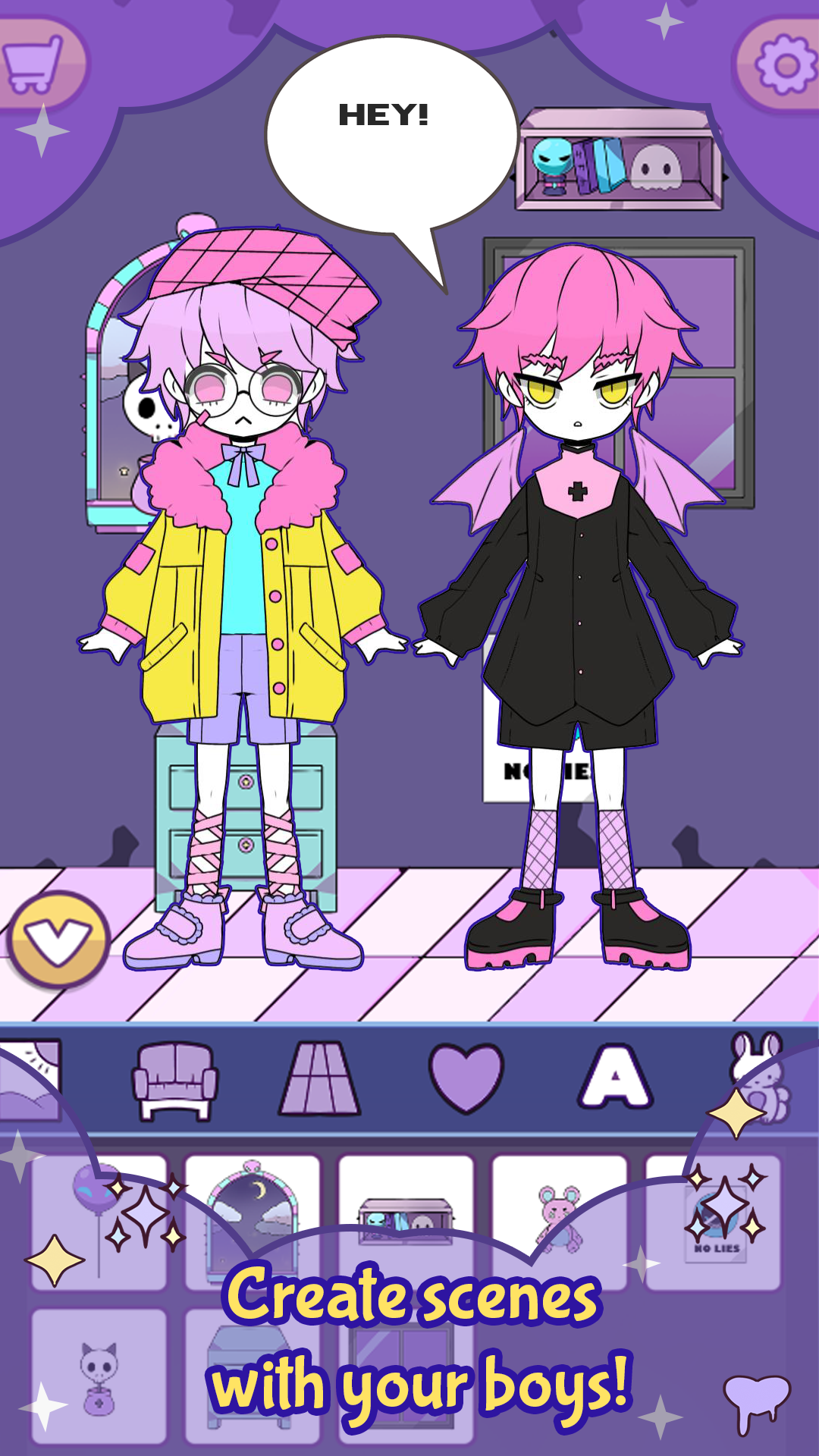 اسکرین شات 6 بازی BatDoll monster boy maker game