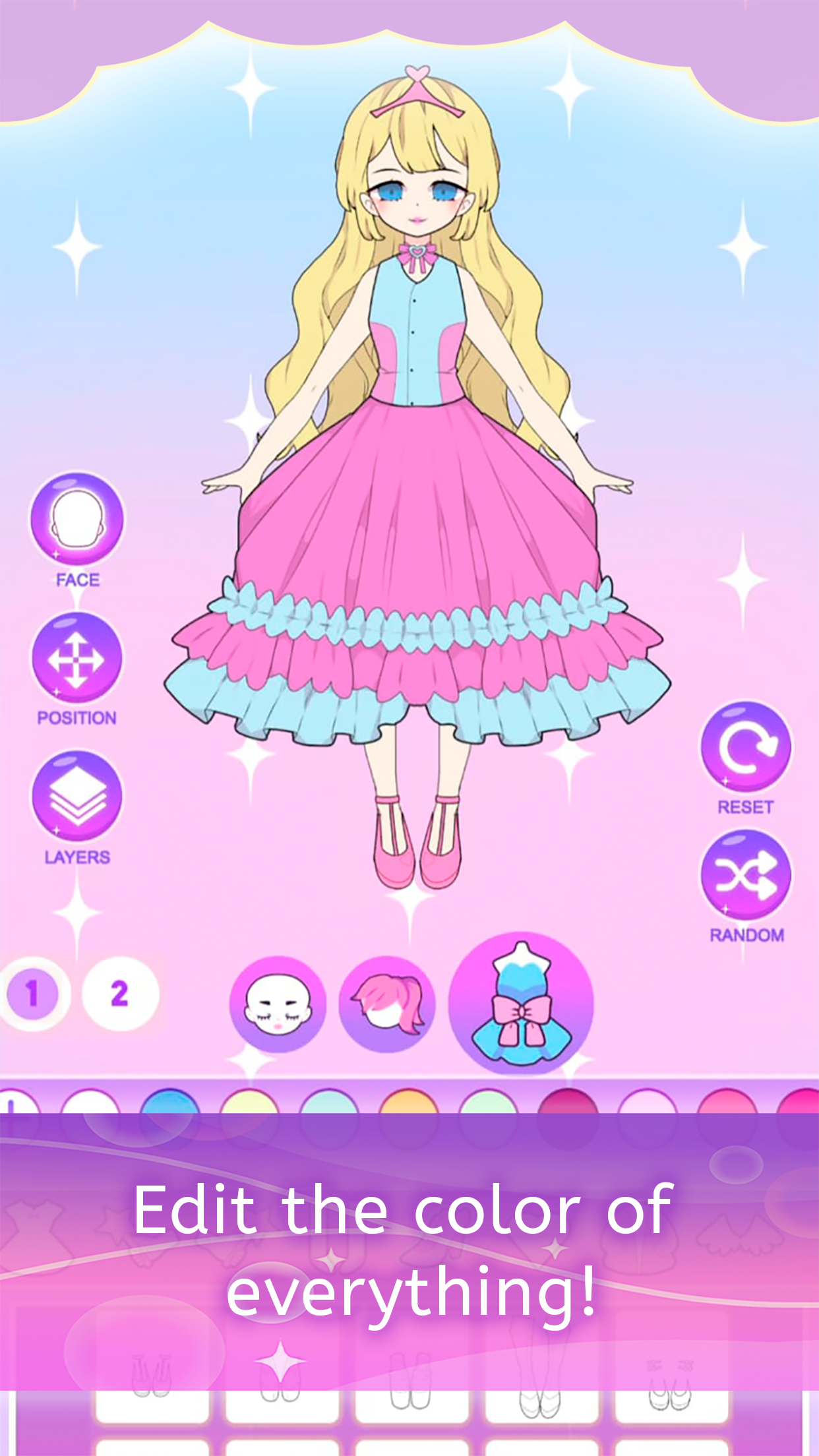 اسکرین شات 5 بازی Princess Girl Dress up doll