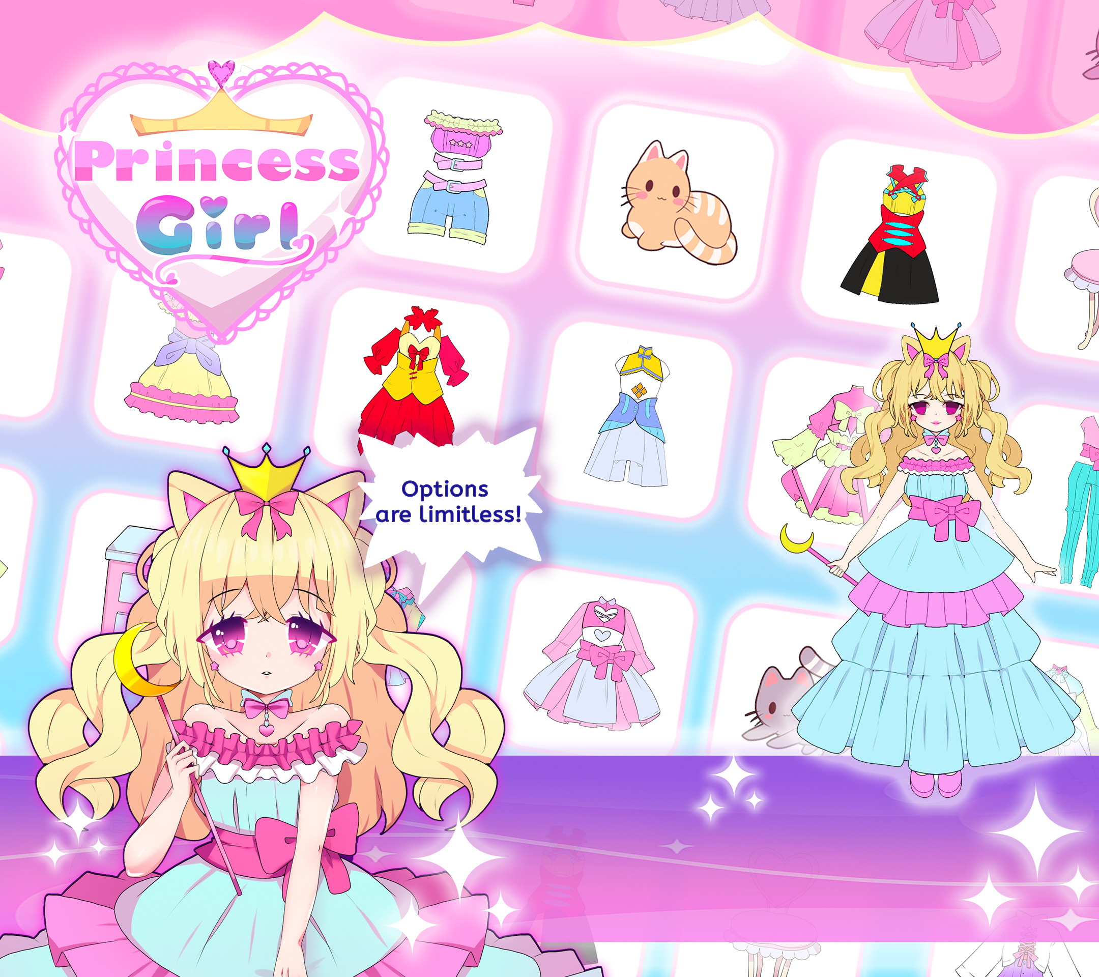 اسکرین شات 1 بازی Princess Girl Dress up doll