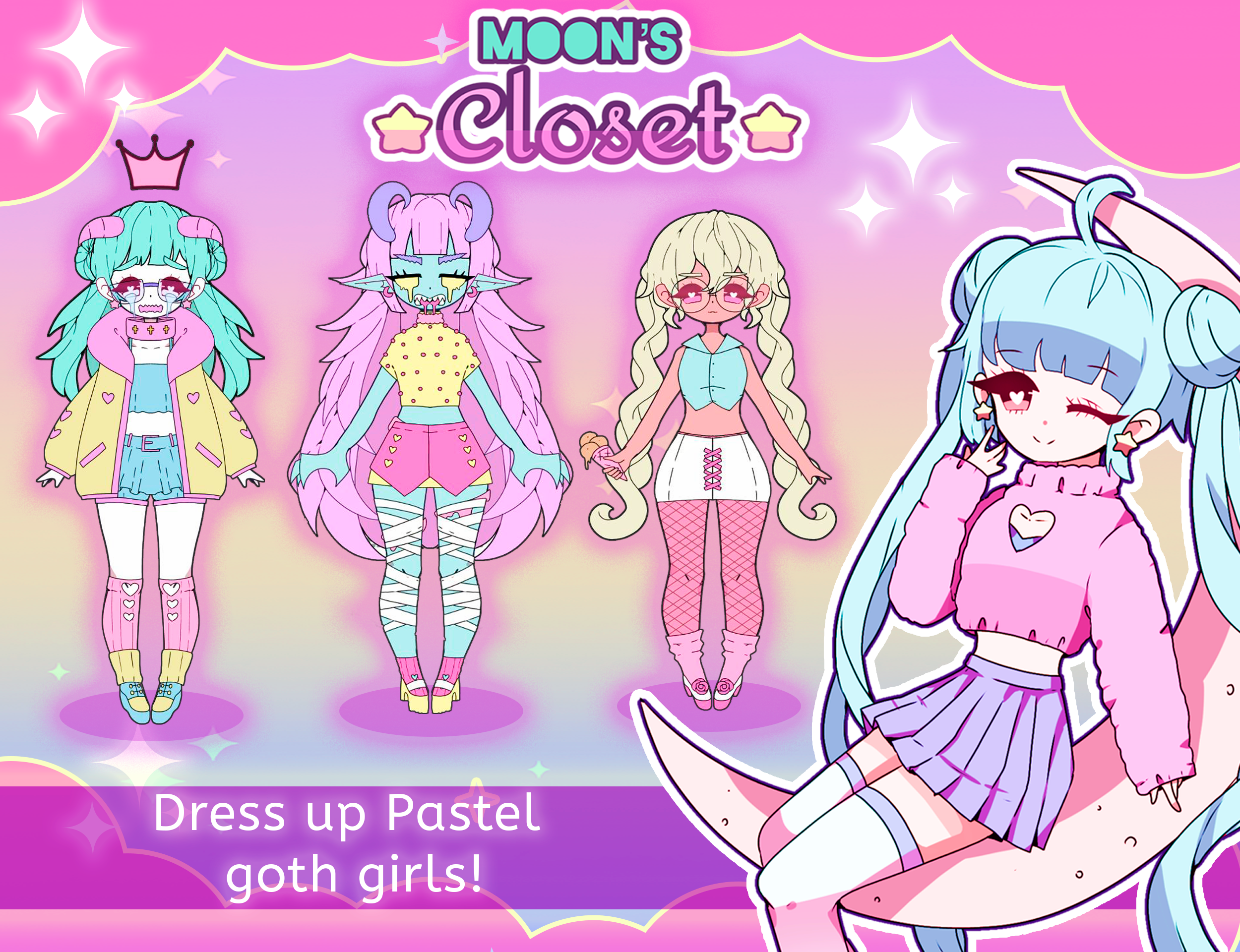اسکرین شات 1 بازی Moon's Closet dress up game