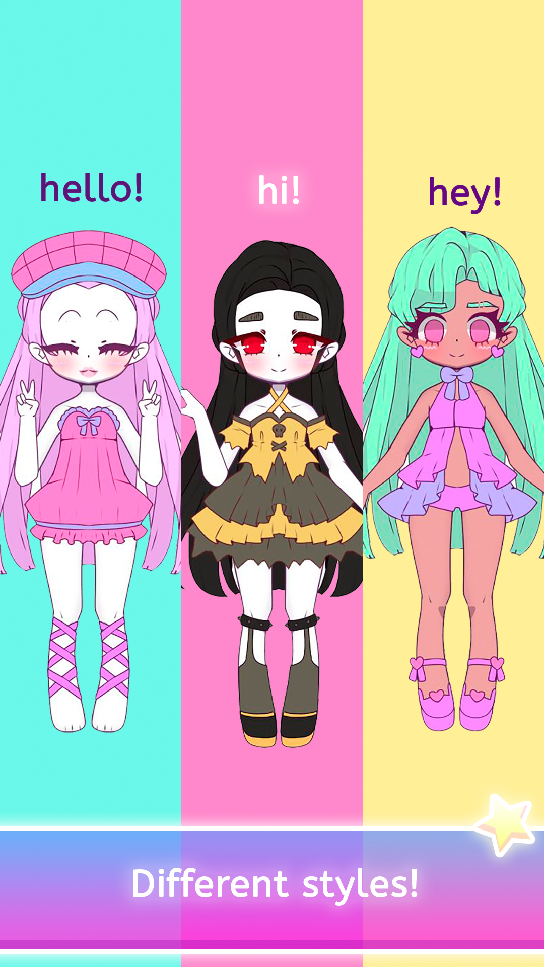 اسکرین شات 2 بازی Mimistar dress up chibi doll