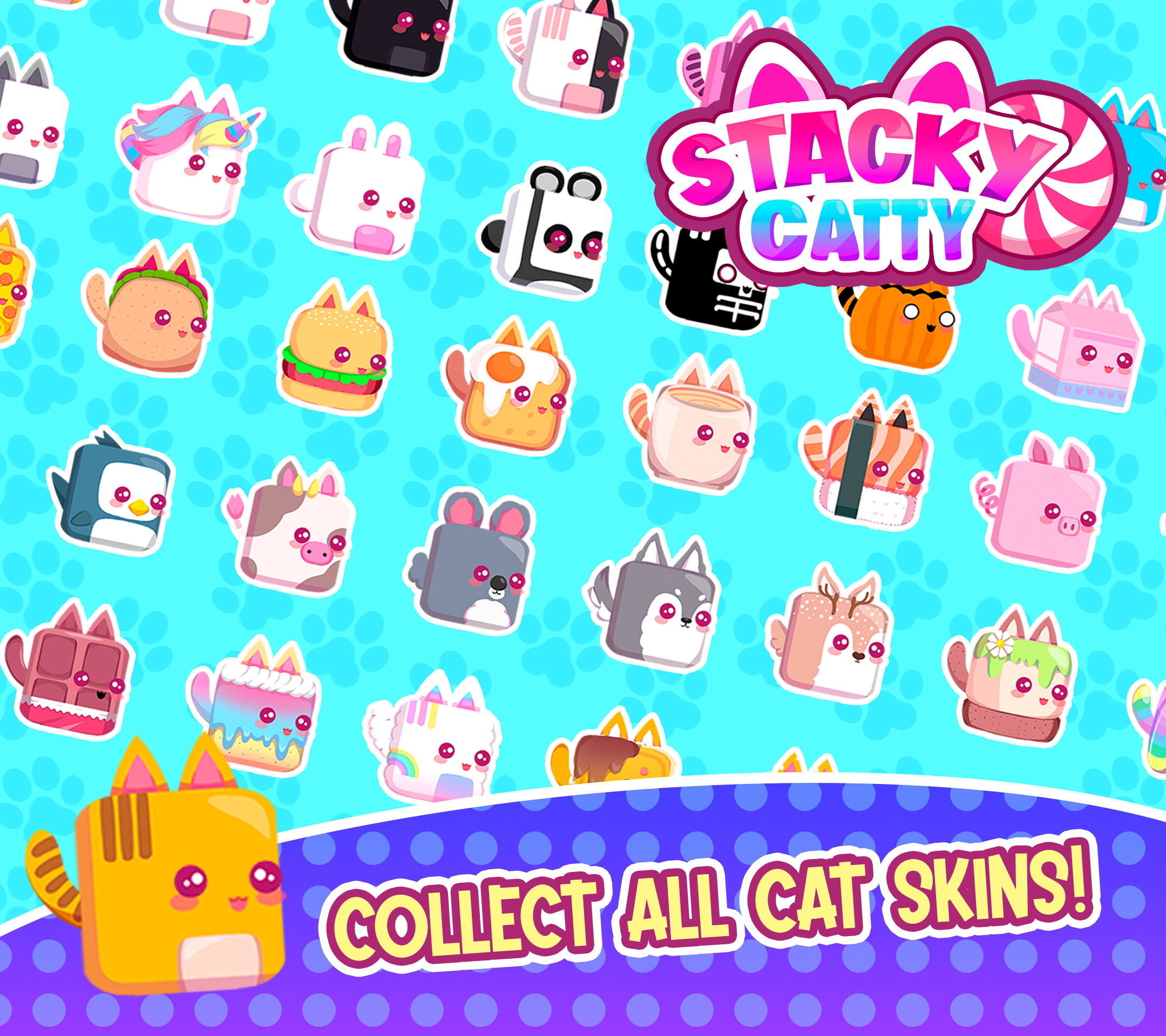 اسکرین شات 3 بازی Stacky Cat kawaii runner Game