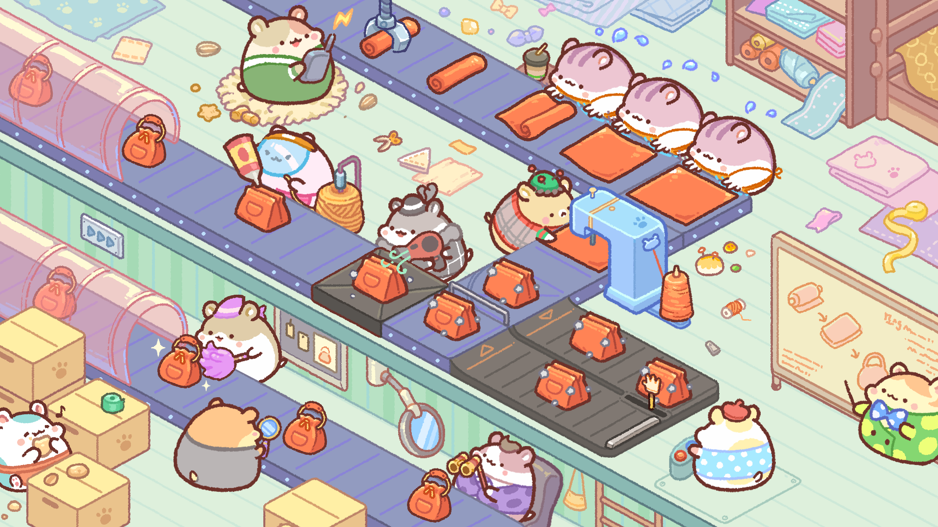 اسکرین شات 2 بازی Hamster Bag Factory : Tycoon