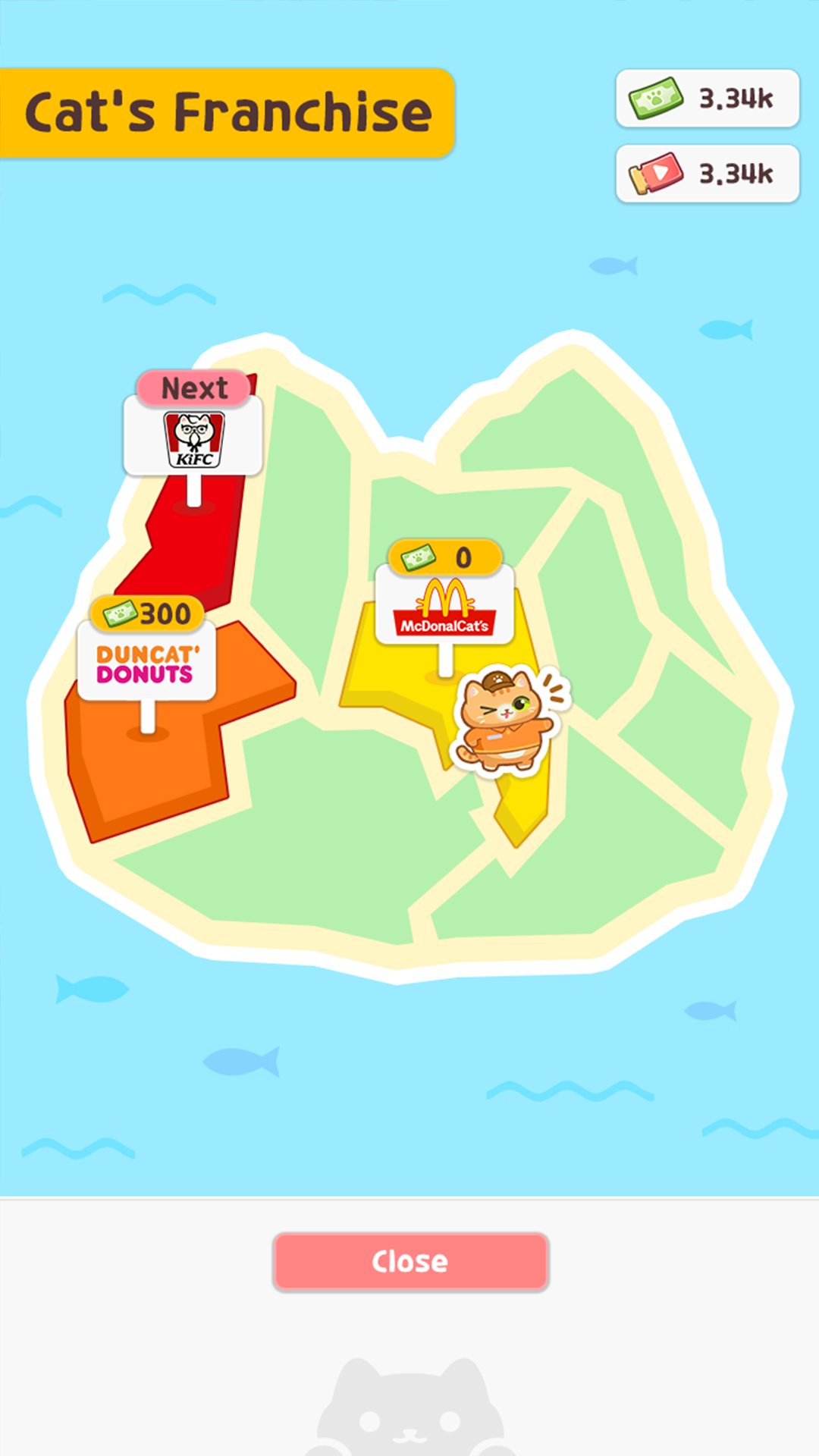 اسکرین شات 2 بازی Cat diner: Franchise tycoon