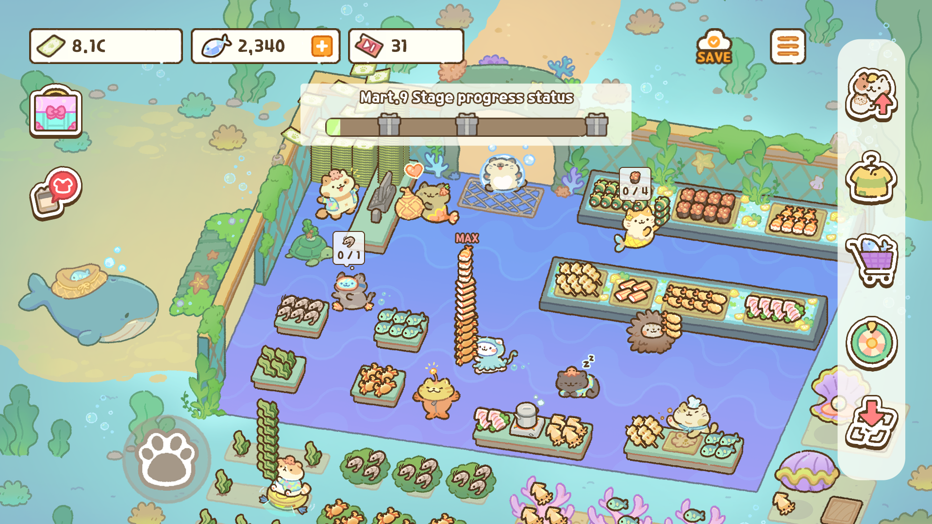 اسکرین شات 6 بازی Cat Mart: Cute Grocery Shop