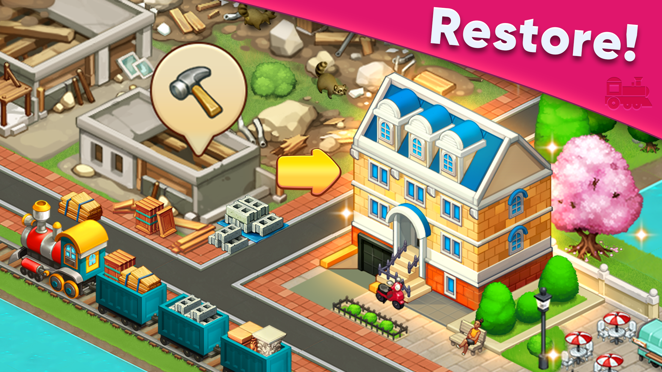 اسکرین شات 2 بازی Merge Train Games