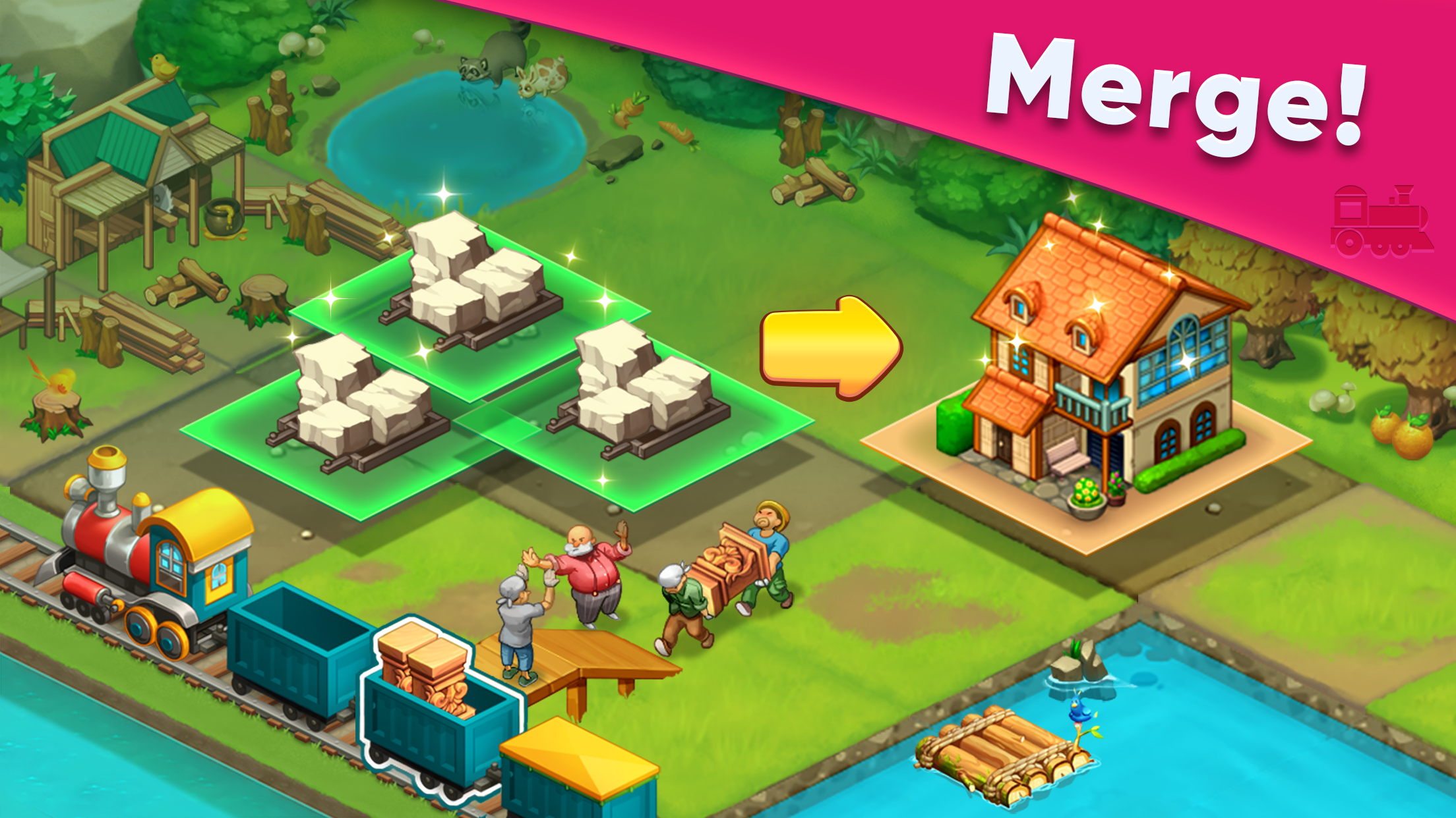 اسکرین شات 1 بازی Merge Train Games
