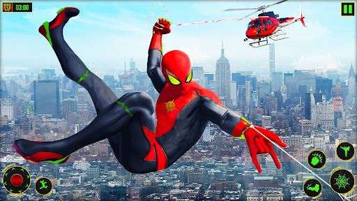 اسکرین شات 2 بازی Miami Rope Hero Man Spider City Gangster