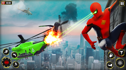 اسکرین شات 1 بازی Miami Rope Hero Man Spider City Gangster