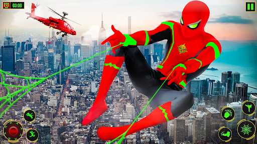 اسکرین شات 4 بازی Miami Rope Hero Man Spider City Gangster