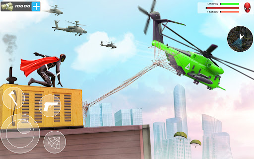 اسکرین شات 5 بازی Miami Rope Hero Man Spider City Gangster