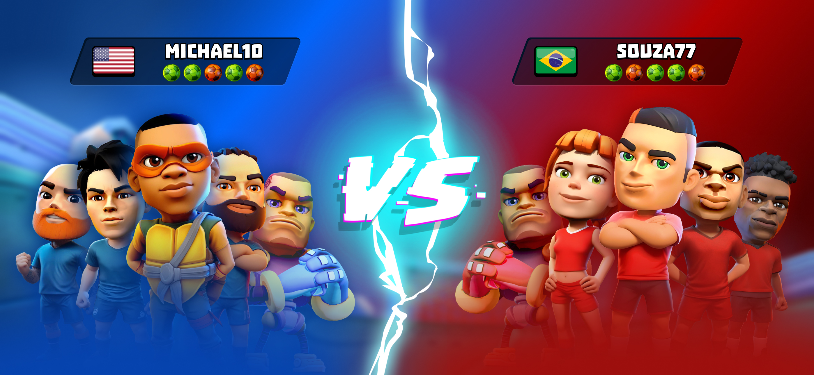 اسکرین شات 5 بازی Goal Battle - Football Games