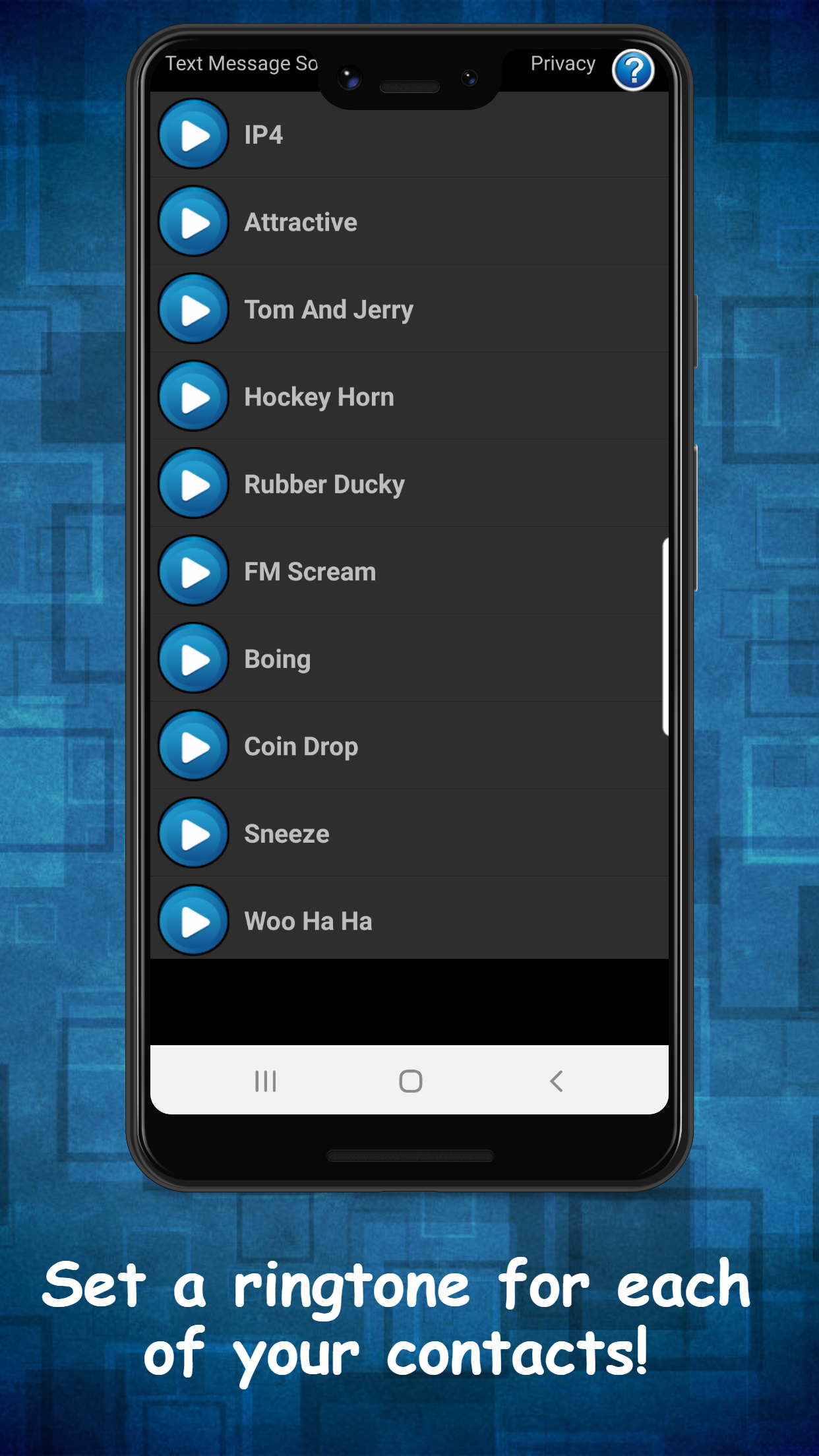 اسکرین شات 4 برنامه Text Message Sounds