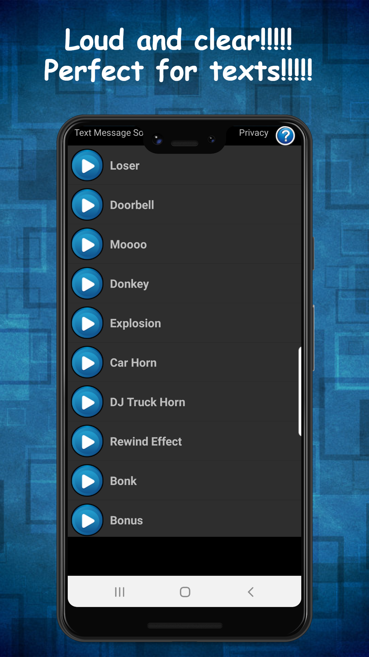 اسکرین شات 5 برنامه Text Message Sounds