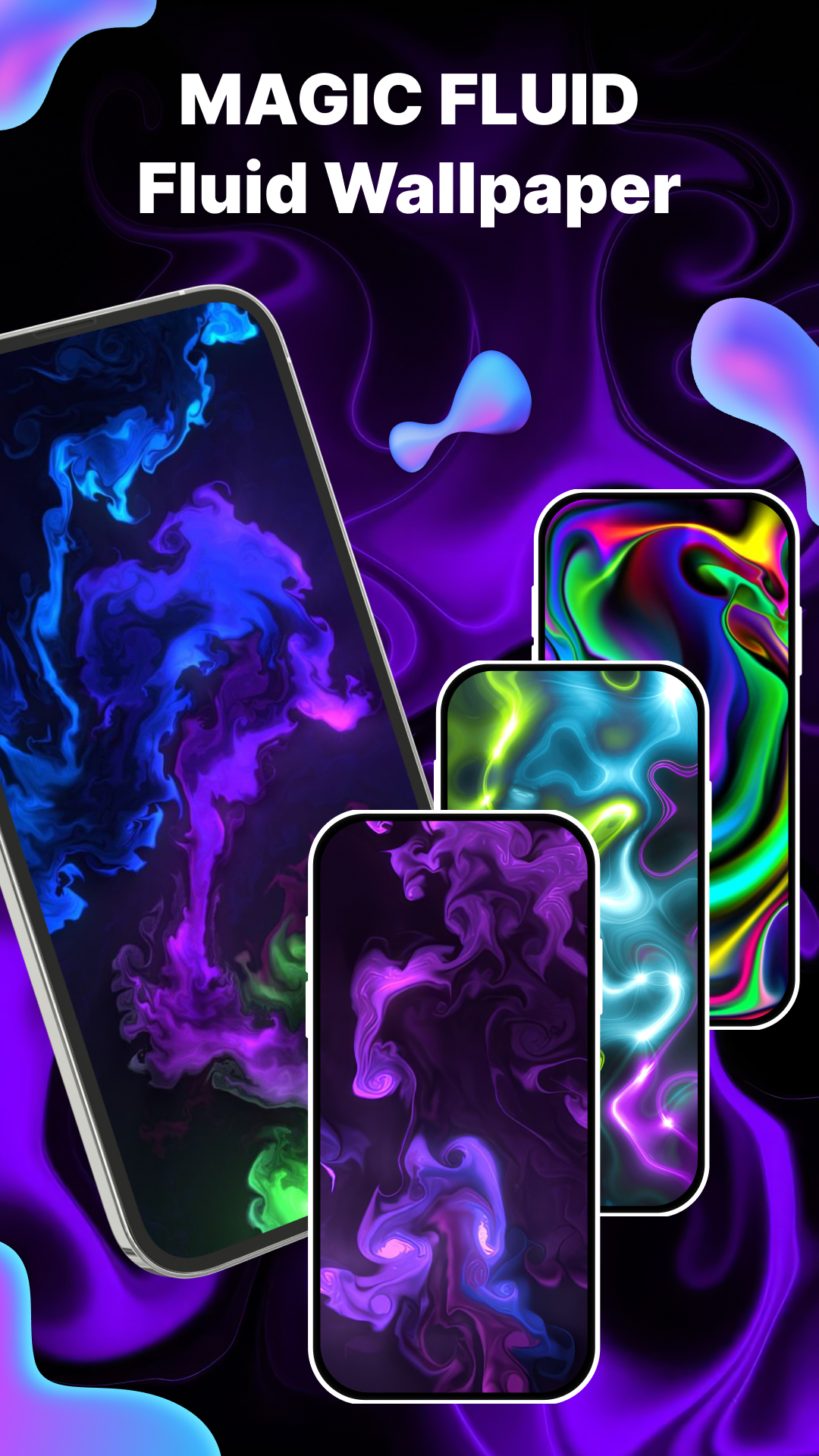 اسکرین شات 1 برنامه Fluid Wallpaper - Relax Slime