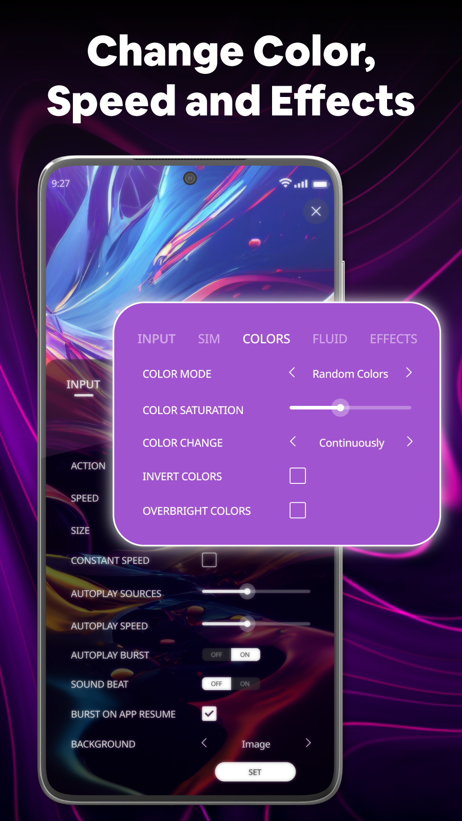 اسکرین شات 2 برنامه Magic Fluids: Fluid Wallpaper