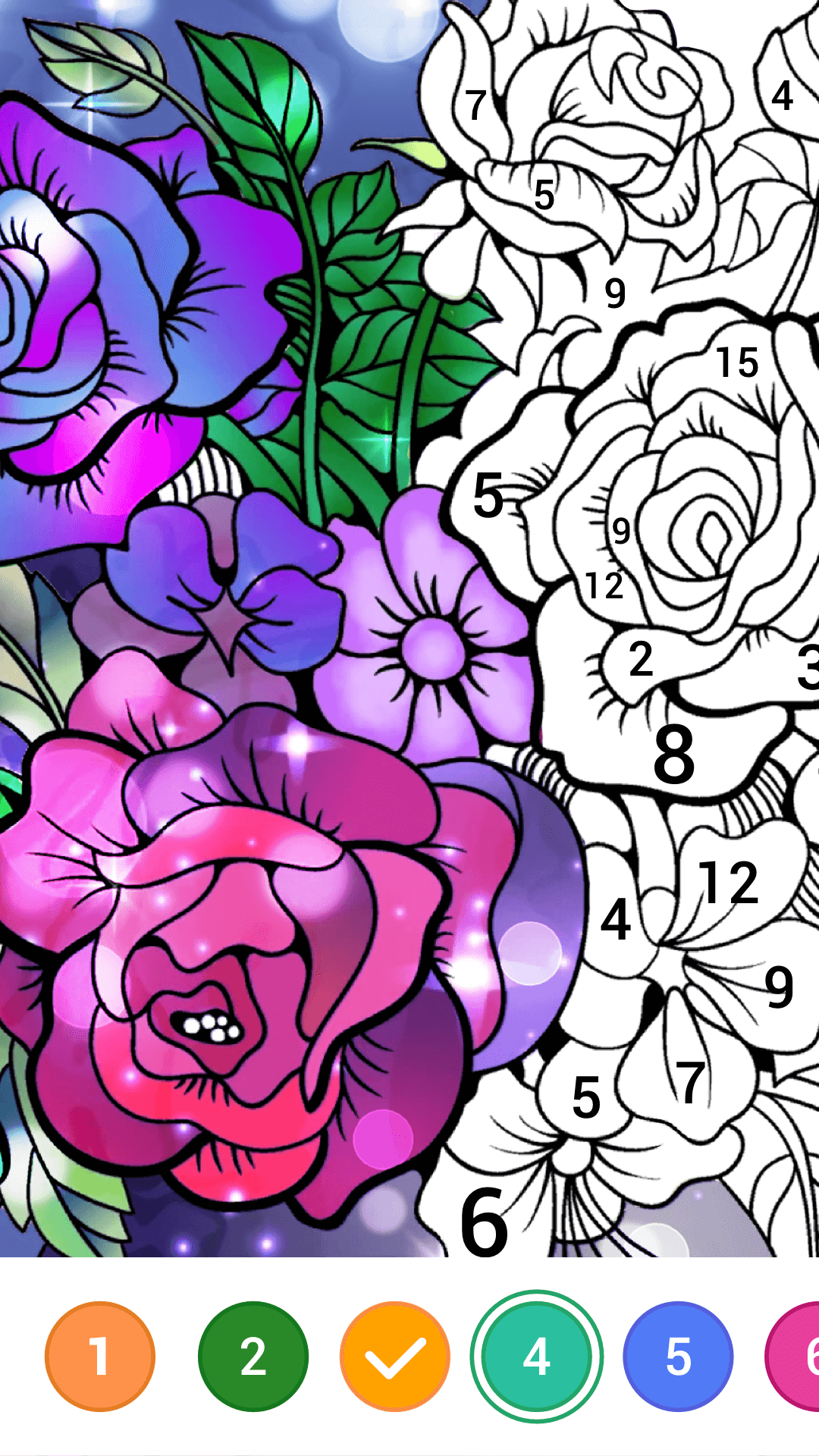 اسکرین شات 2 بازی Magic Paint: Color by number