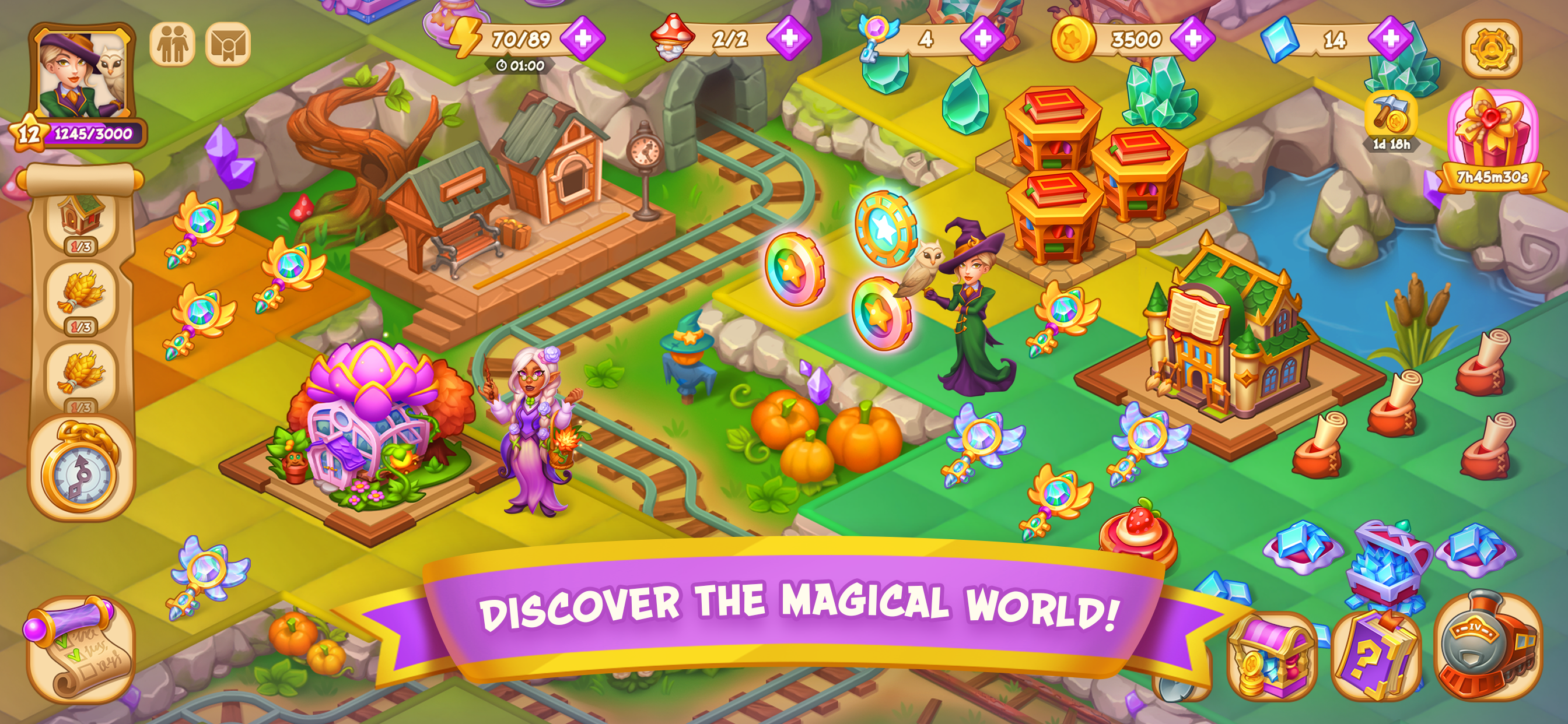 اسکرین شات 3 بازی Magic School - Wizard Merge