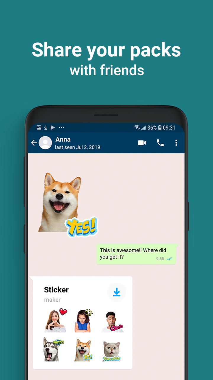 اسکرین شات 1 برنامه Sticker Maker - DIY Sticker
