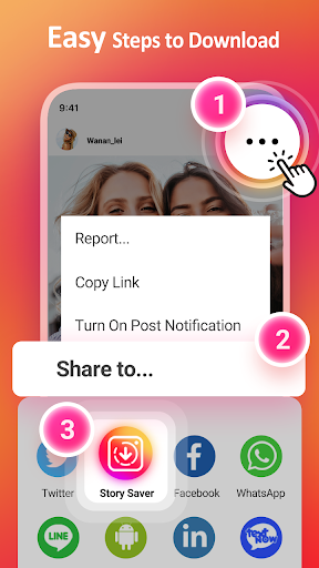 اسکرین شات 5 برنامه Story Saver - Video Downloader, IGTV & Pic, Repost