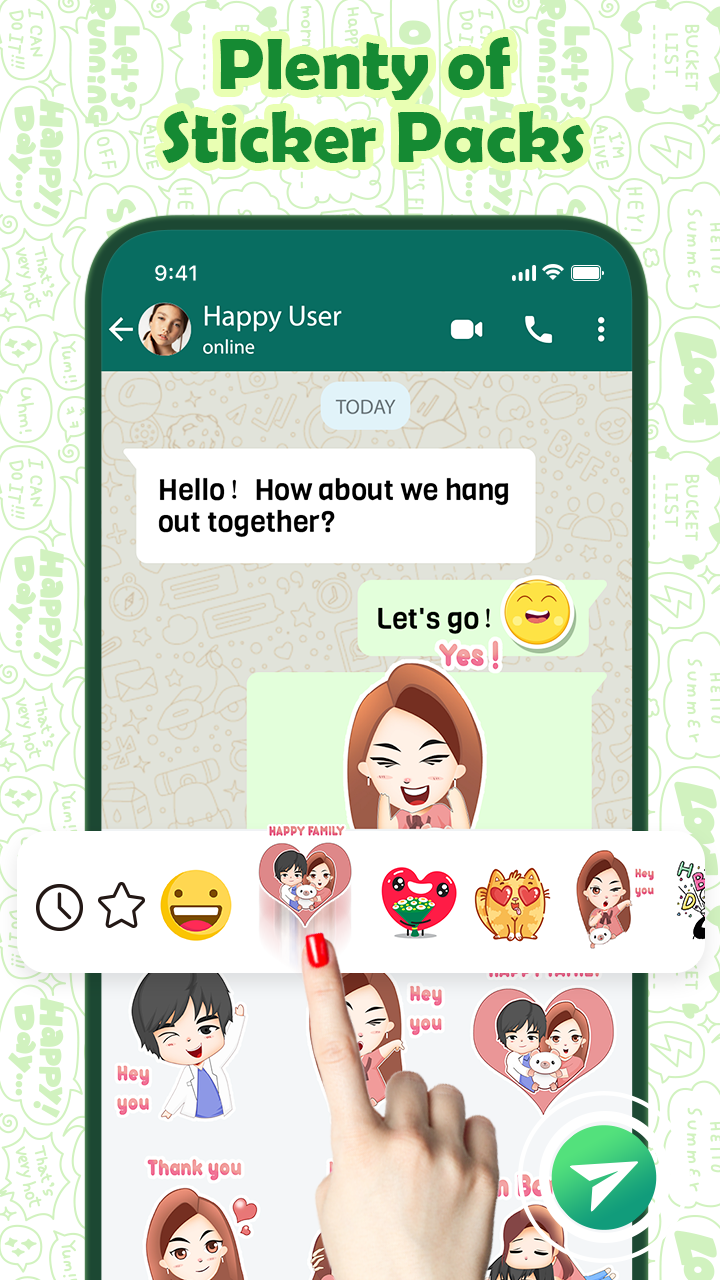 اسکرین شات 1 برنامه WA Stickers for WhatsApp