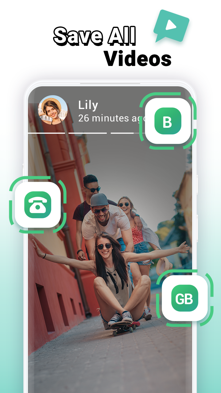 اسکرین شات 3 برنامه Status Saver: Video Downloader