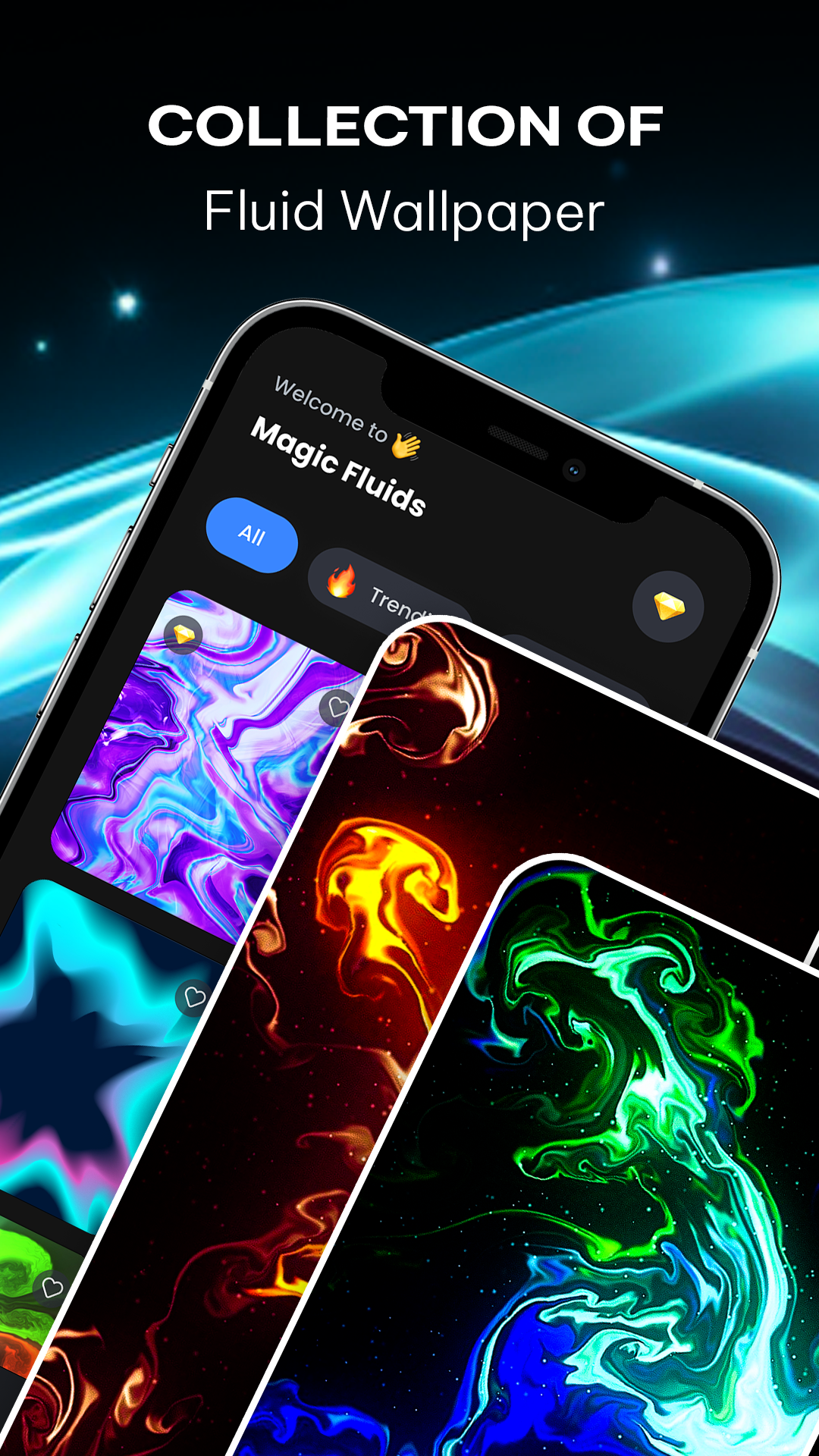 اسکرین شات 4 برنامه Fluid Wallpaper - Magic Fluids