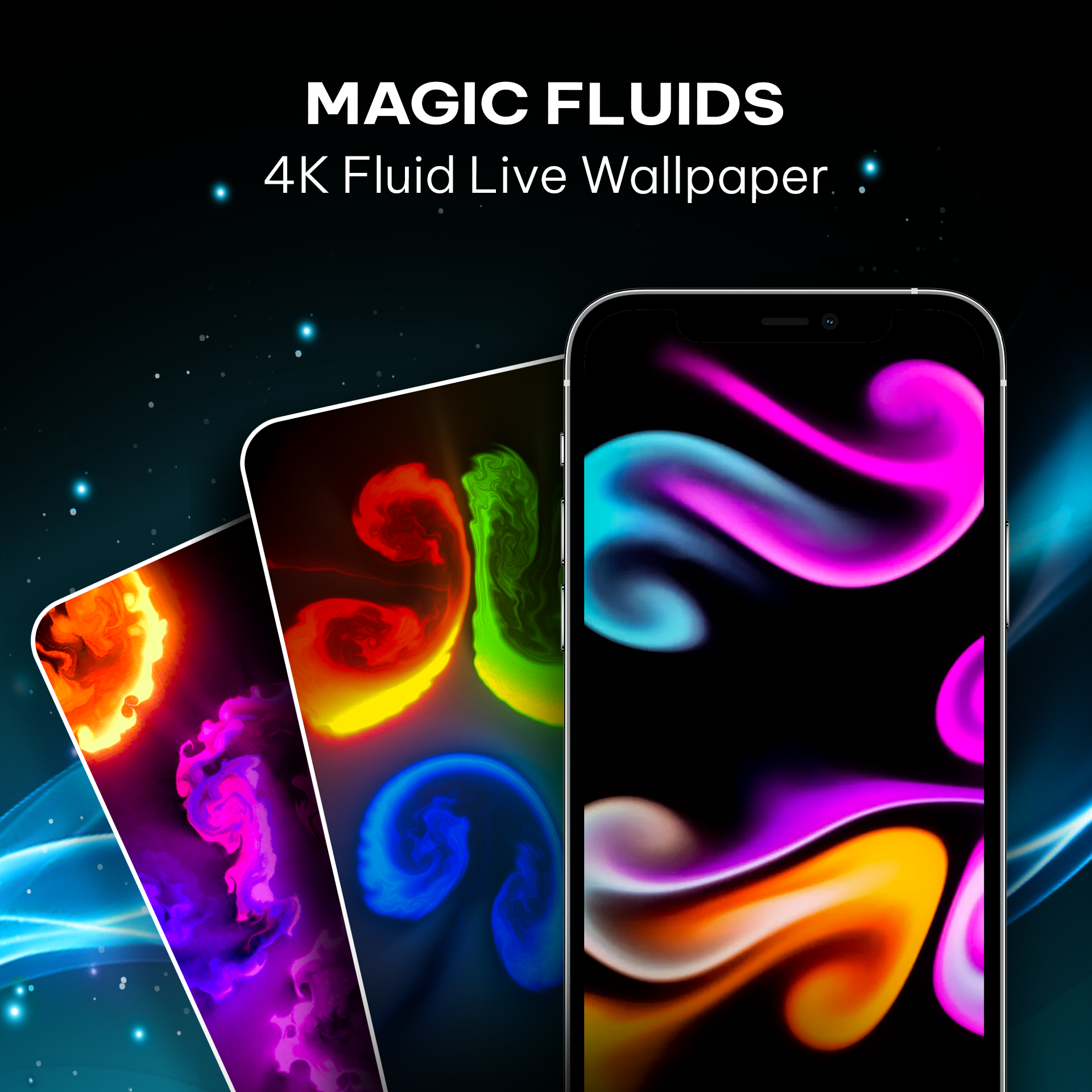 اسکرین شات 1 برنامه Fluid Wallpaper - Magic Fluids
