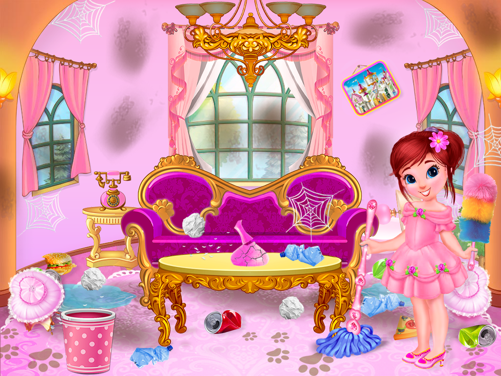 اسکرین شات 2 بازی Princess House Cleanup Girls