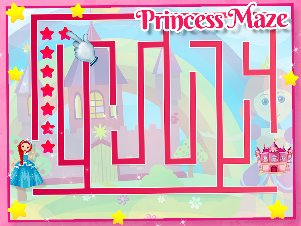 اسکرین شات 1 بازی Princess Kids Mazes Girl Games