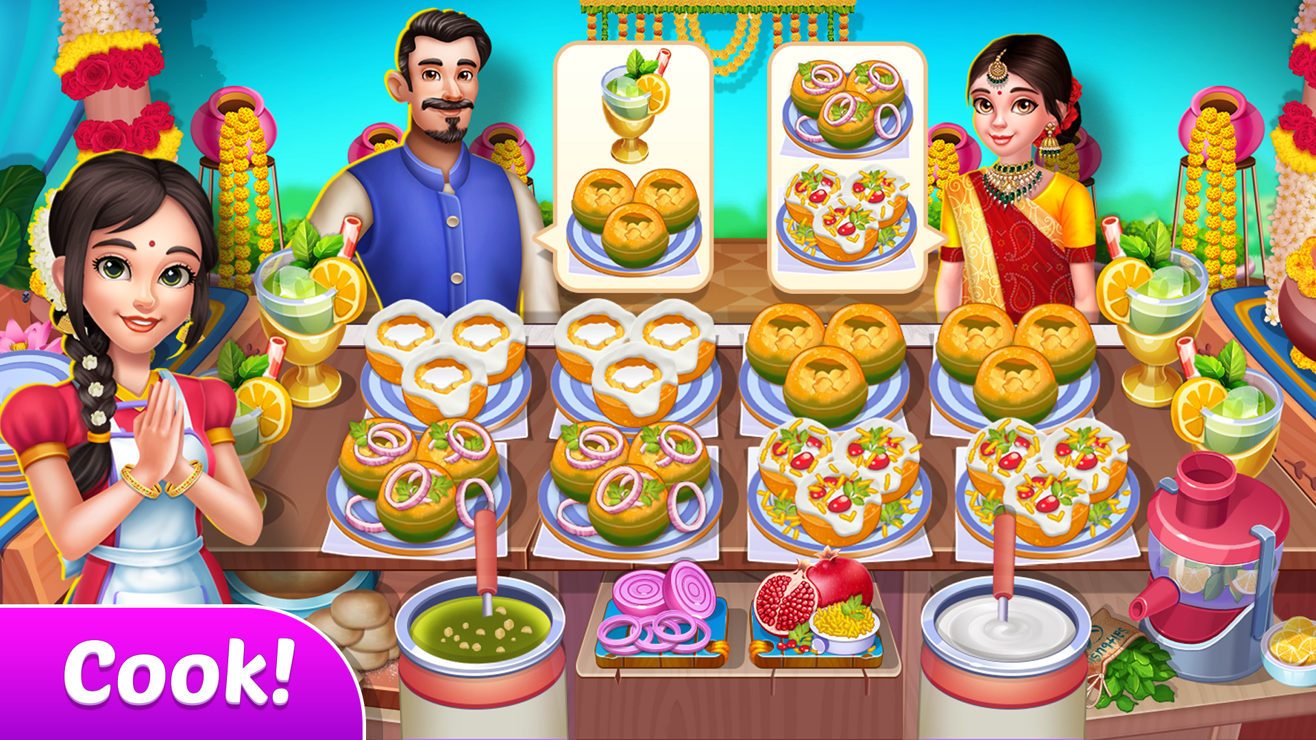 اسکرین شات 2 بازی Indian Fashion: Cook & Style