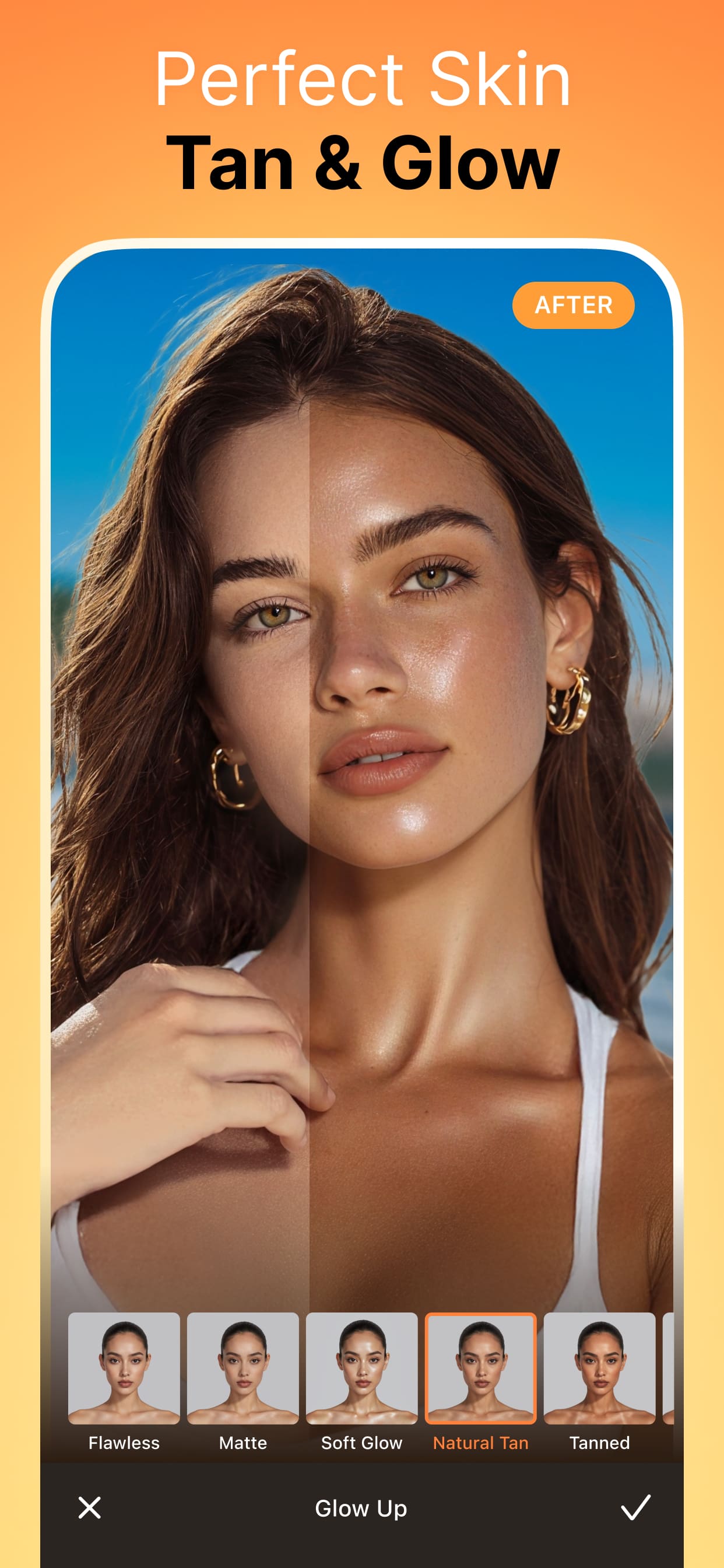 اسکرین شات 2 برنامه AirBrush: Face & Tan Editor