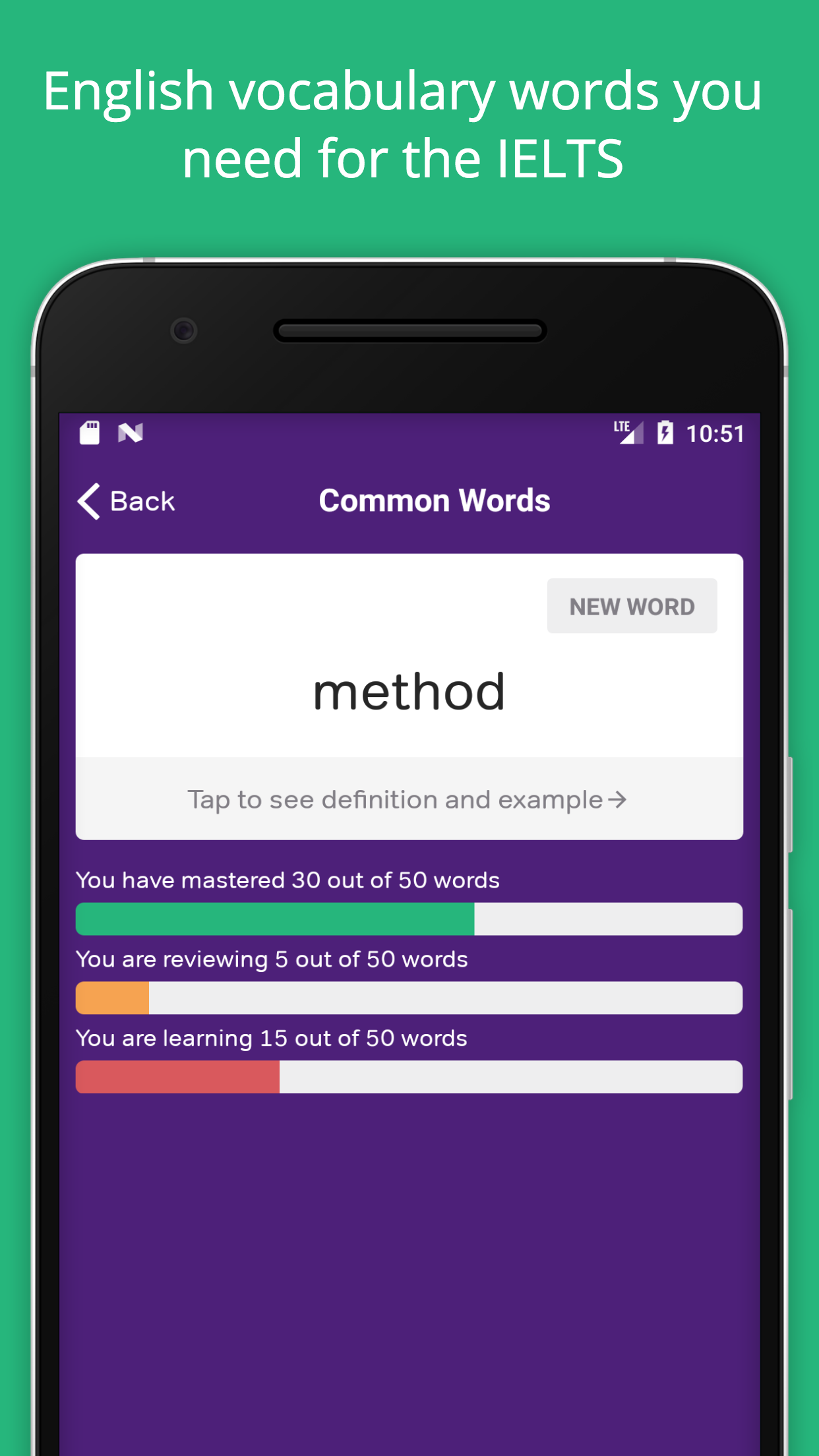 اسکرین شات 1 برنامه IELTS Exam Preparation: Vocabu