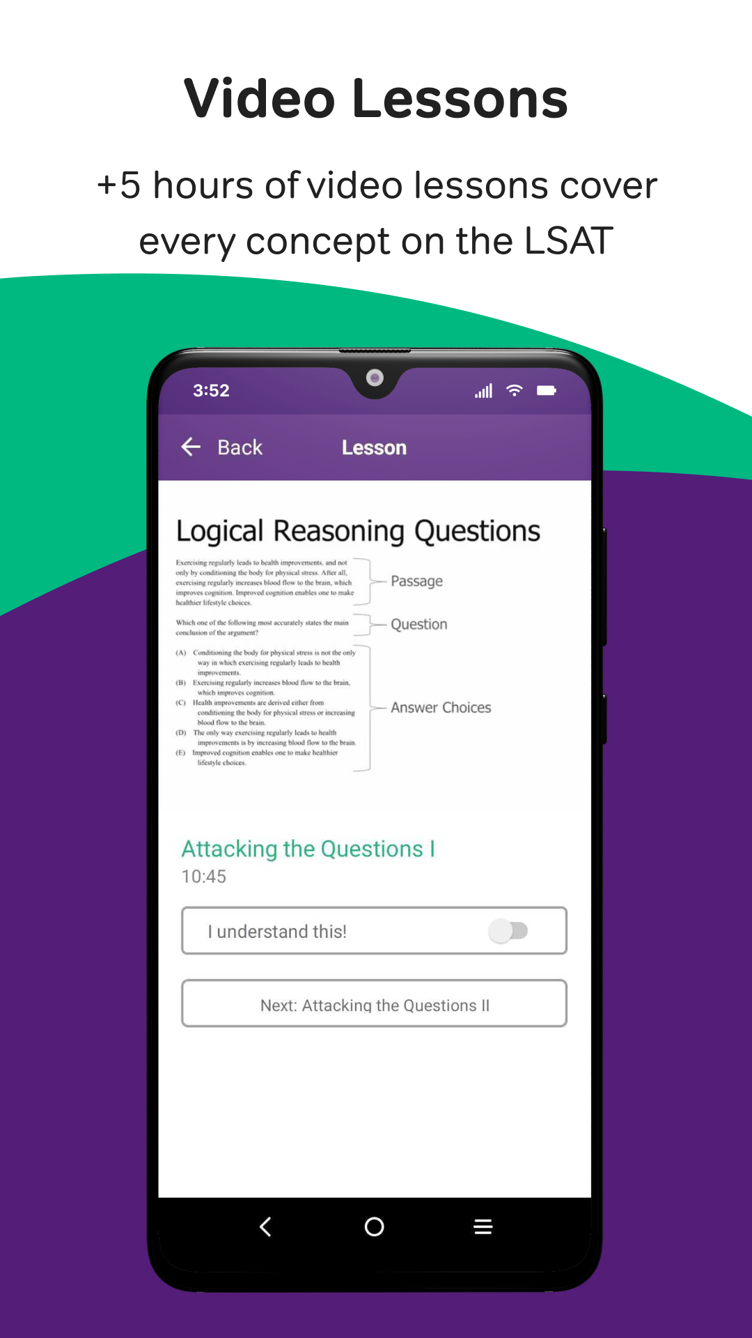 اسکرین شات 5 برنامه LSAT Prep & Practice - Magoosh