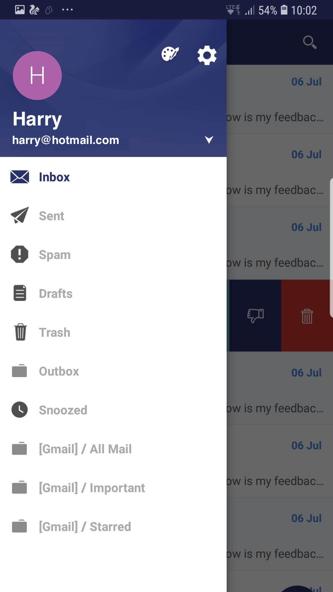 اسکرین شات 6 برنامه Email for Hotmail, Outlook Mai