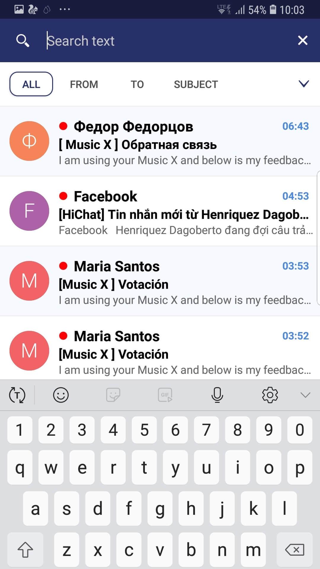 اسکرین شات 4 برنامه Email for Hotmail, Outlook Mai