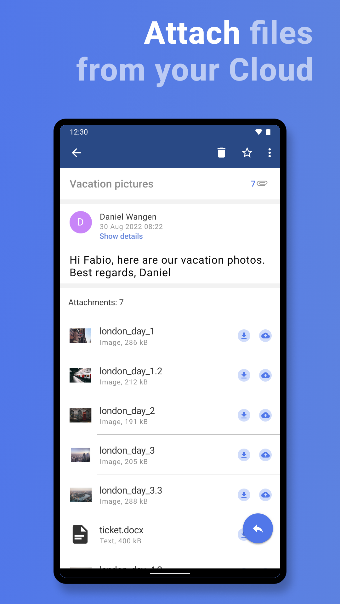 اسکرین شات 5 برنامه mail.com: Email app & Cloud