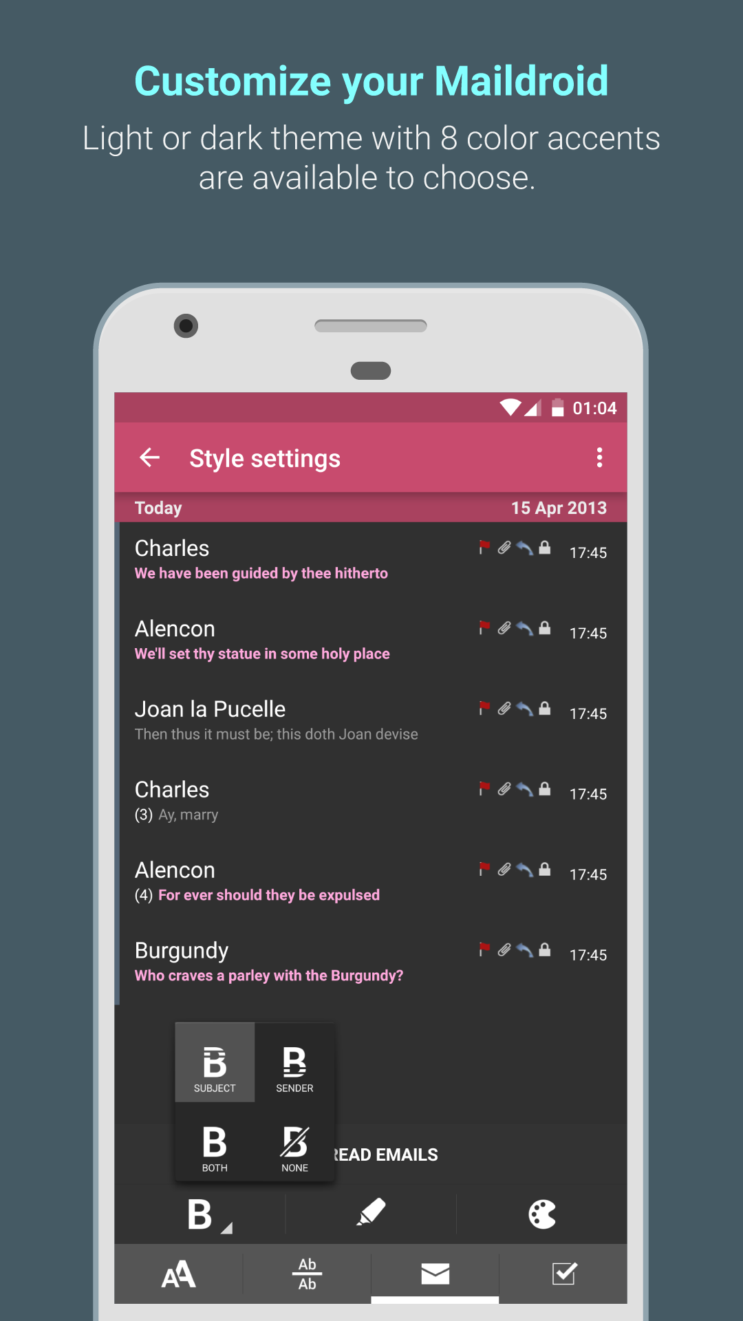 اسکرین شات 5 برنامه MailDroid -  Email App
