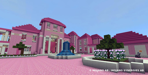 اسکرین شات 3 بازی Pink house with furniture. Craft maps and mods