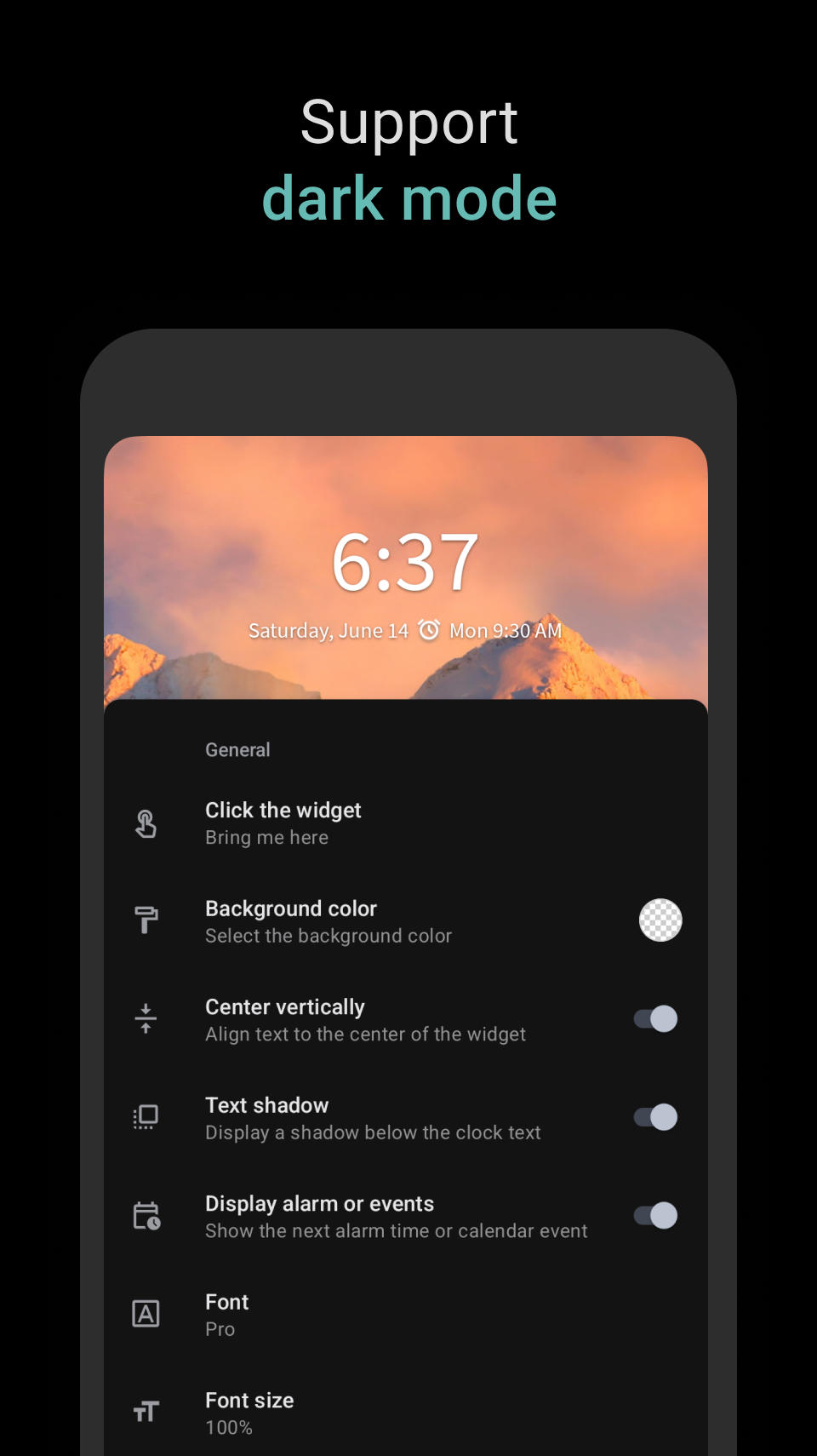 اسکرین شات 6 برنامه Digital Clock Widget