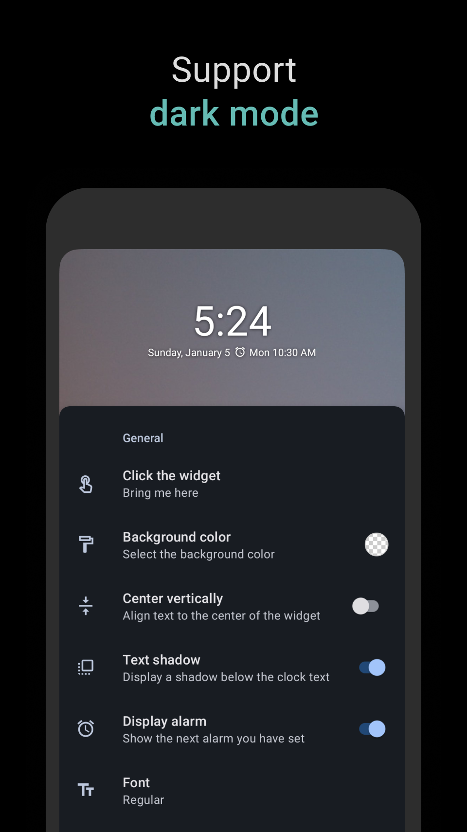 اسکرین شات 6 برنامه Digital Clock Widget