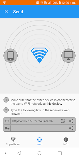 اسکرین شات 5 برنامه SuperBeam | WiFi Direct Share